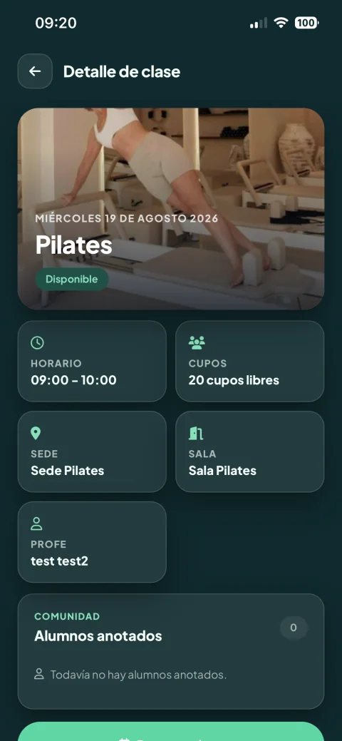 Detalle de actividad con colores personalizados en LumiaFit
